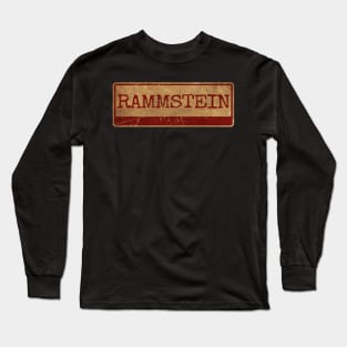 Aliska text red gold retro Rammstein Long Sleeve T-Shirt